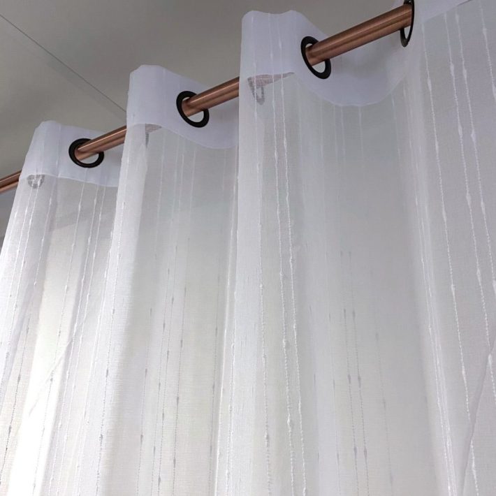 Set Visillo Lino Lluvia Colores (2 paños)