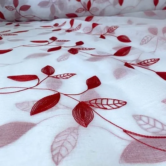 Lino Bordado Para Visillo Por Metro Doble Ancho (2,80)