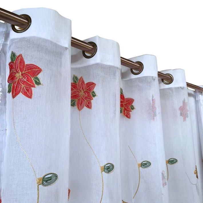 Set Visillo Navideño Para Interiores 2,2 X 1,5 Cm 2 Paños