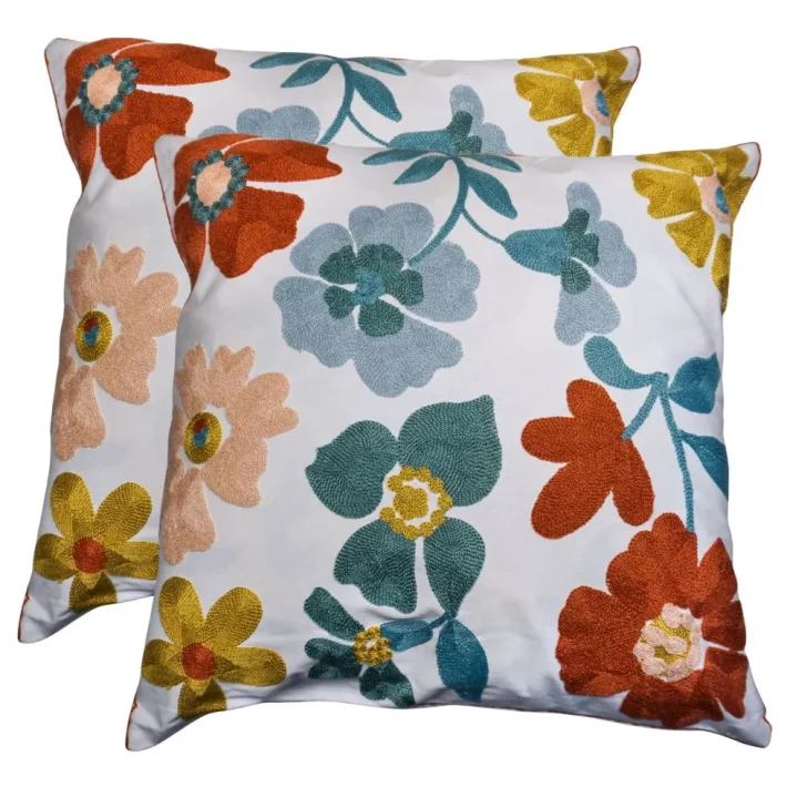 Funda Bordada Para Cojín Decoración 44x44 Cm