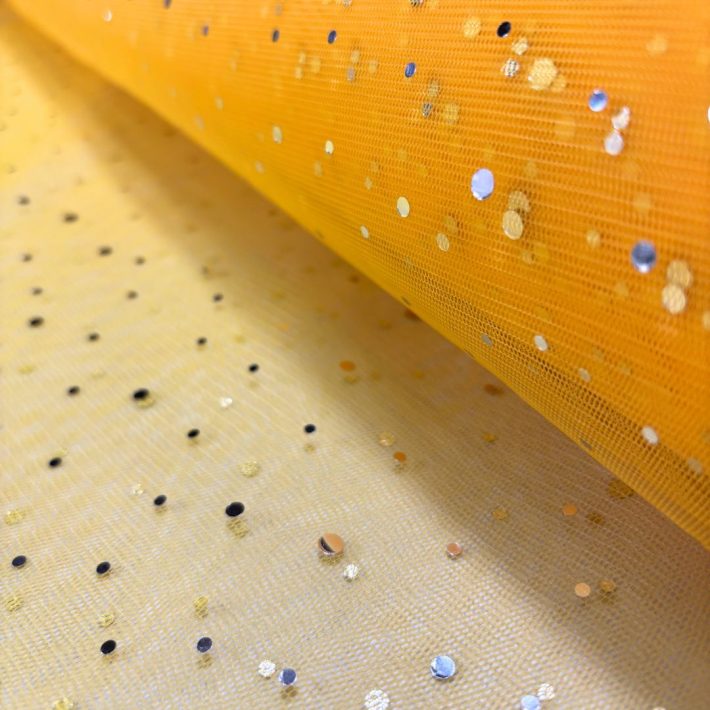 Tela Por Metro Tul Con Brillo